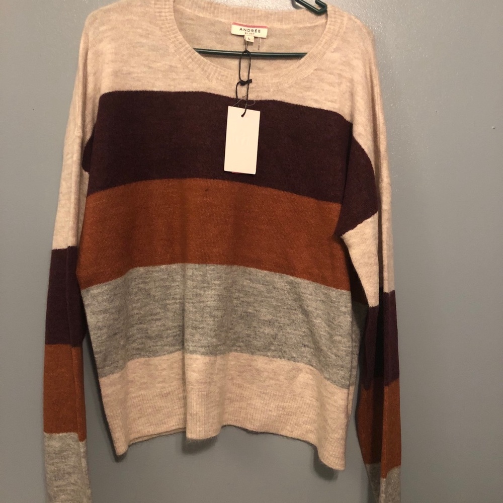Color Block Sweater Large